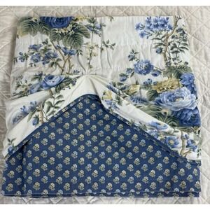 Waverly Valance Coventry Hill Chambray Blue Floral Swag Double Layer (1) Valance